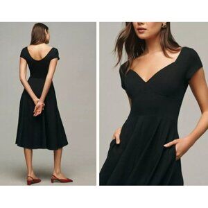 Anthropologie Reformation Brynn Midi Dress Women M Casual Designer Whimsygoth